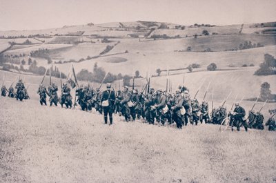 French Infantry Advancing Through Farmland in North-Eastern France by French Photographer